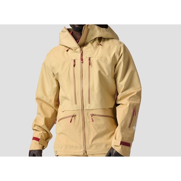 Backcounty Cardiac Goretex Pro Jacket Mens 2X Large Starfish Beige Recco 3 Layer - Picture 1 of 16